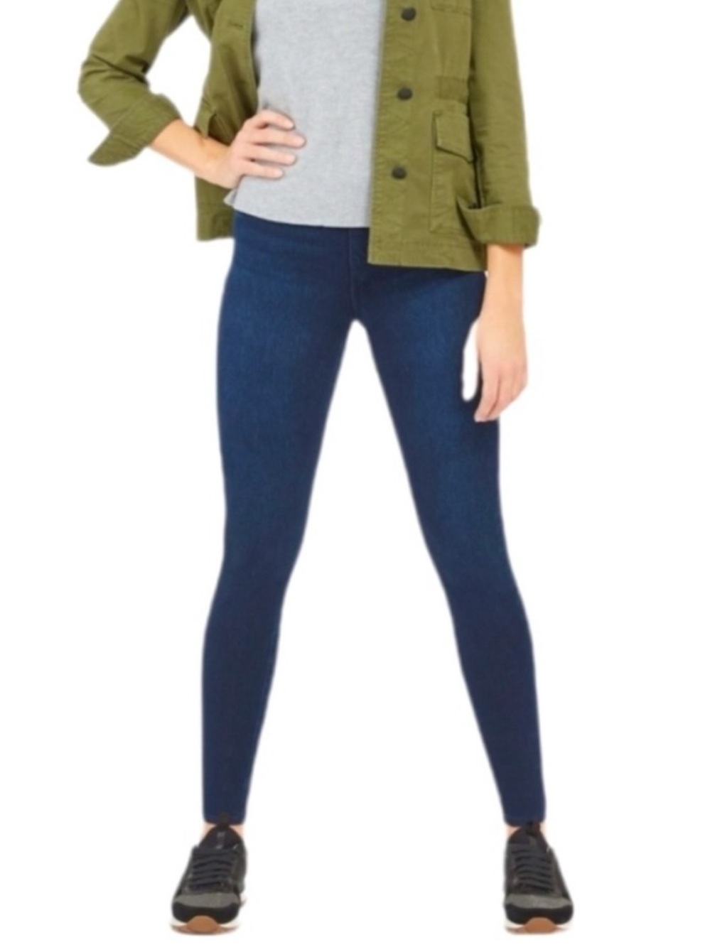 NWOT Spanx EveryWear Pull on Ankle Skinny Jean Poseidon Size Small